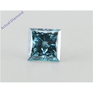 Princess Loose Diamond (1.14 Ct, Fancy Vivid Blue(Irradiated) Color, VS2(Clarity Enhanced) Clarity) IGL