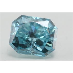 Radiant Loose Diamond (1.01 Ct, Fancy Vivid Blue(Irradiated) Color, SI1(Clarity Enhanced) Clarity) IGL