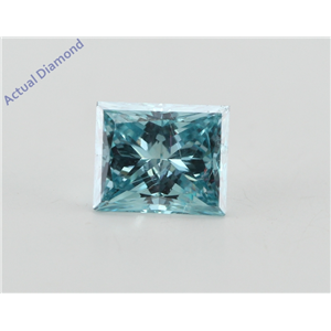 Princess Loose Diamond (1.02 Ct, Ocean Blue(Irradiated) Color, VVS2(Clarity Enhanced) Clarity) IGL Certified