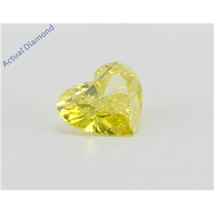 Heart Loose Diamond (0.77 Ct, Canary Yellow(Irradiated) Color, SI1(Clarity Enhanced) Clarity) IGL Certified