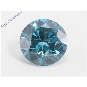 Round Loose Diamond (1.03 Ct, Fancy Intense Blue(Irradiated) Color, Vs2(clarity Enhanced) Clarity) IGL
