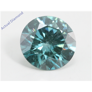 Round Loose Diamond (1.33 Ct, Fancy Intence Blue(Irradiated) Color, Si1(Clarity Enhanced) Clarity) Igl