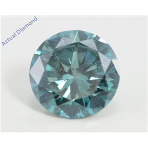 Round Loose Diamond (1.16 Ct, Fancy Intence Blue(Irradiated) Color, Vs2(clarity Enhanced) Clarity) IGL