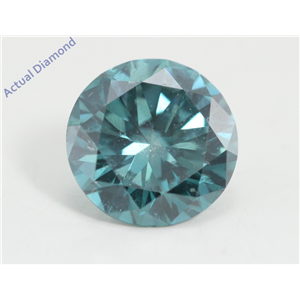Round Loose Diamond (1.39 Ct, Fancy Intence Blue(Irradiated) Color, Si1(clarity Enhanced) Clarity) IGL