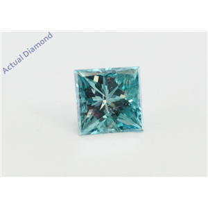 Princess Loose Diamond (1.09 Ct, Fancy Intence Blue(Irradiated) Color, Si1(clarity Enhanced) Clarity) IGL