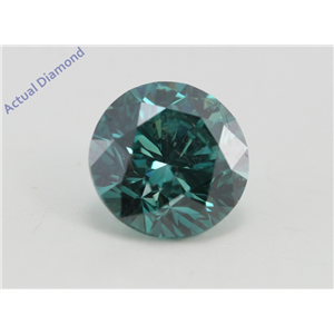 Round Loose Diamond (1.26 Ct, Fancy Intence Blue(Irradiated) Color, Vs2(Clarity Enhanced) Clarity) Igl