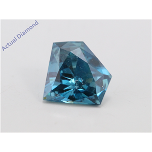 Shield Loose Diamond (0.9 Ct, Fancy Intence Blue(Irradiated) Color, Si1(clarity Enhanced) Clarity) IGL