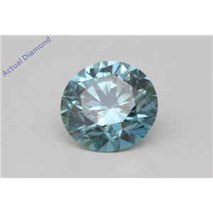 Round Loose Diamond (2.06 Ct,Fancy Intense Blue(Irradiated) Color,SI1(CLARITY ENHANCED) Clarity) IGL
