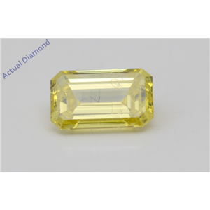 Emerald Loose Diamond (1 Ct,Fancy Intense Yellow(Irradiated) Color,VS2(CLARITY ENHANCED) Clarity) IGL