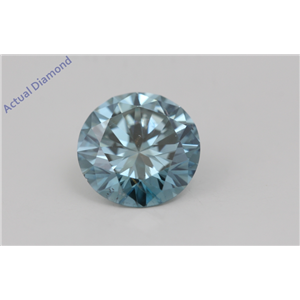 Round Loose Diamond (1.72 Ct,Fancy Intense Blue(Irradiated) Color,VS1(CLARITY ENHANCED) Clarity) IGL