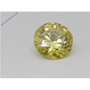 Round Loose Diamond (0.91 Ct,Fancy Intense Yellow(Irradiated) Color,SI1(CLARITY ENHANCED) Clarity) IGL