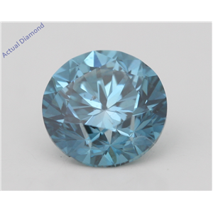 Round Loose Diamond (0.97 Ct,Fancy Intense Blue(Irradiated) Color,VS2(CLARITY ENHANCED) Clarity) IGL