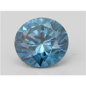 Round Loose Diamond (1.06 Ct,Fancy Intense Blue(Irradiated) Color,VS2(CLARITY ENHANCED) Clarity) IGL
