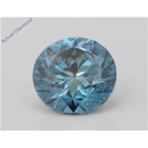 Round Loose Diamond (1.01 Ct,Fancy Intense Blue(Irradiated) Color,SI1(CLARITY ENHANCED) Clarity) IGL