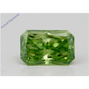 Radiant Cut Loose Diamond (1.54 Ct,Green Olive(Color Enhanced) Color,Vs1(Enhanced) Clarity) Igl Certified
