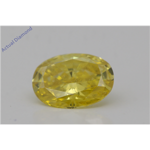 Oval Loose Diamond (1.05 Ct,Fancy Intense Yellow(Color Enhanced) Color,Vs2(Enhanced) Clarity) Igl