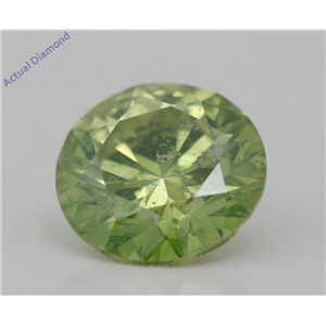 Round Cut Loose Diamond (2.01 Ct,Green Olive(Color Enhanced) Color,Si2(Enhanced) Clarity) Igl Certified