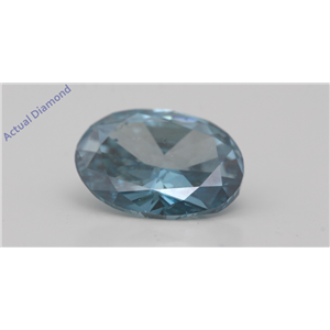 Oval Loose Diamond (3.53 Ct,Fancy Intense Blue(Color Enhanced) Color,Vs2(Enhanced) Clarity) Igl Certified