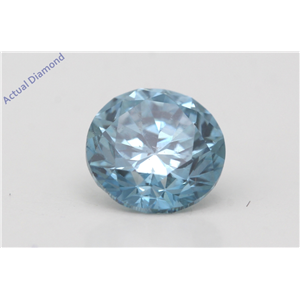 Round Cut Loose Diamond (1 Ct,Fancy Blue(Color Enhanced) Color,Si2(Enhanced) Clarity) Igl Certified