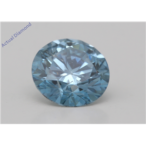 Round Cut Loose Diamond (1.09 Ct,Fancy Blue(Color Enhanced) Color,Si2(Enhanced) Clarity) Igl Certified