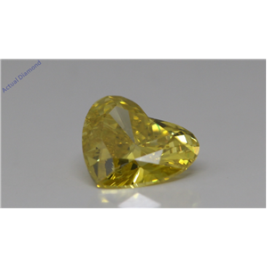 Heart Cut Loose Diamond (1.08 Ct,Fancy Canary Yellow(Irradiated) Color,Vs1(Enhanced) Clarity) IGL Certified