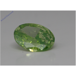 Oval Loose Diamond (1.06 Ct Fancy Olive Green(Irradiated) Color Si1(Laser Dirlled Enhanced) Clarity) Igl