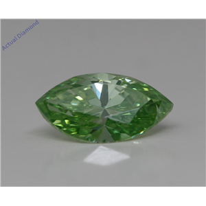 Marquise Loose Diamond (0.94 Ct Fancy Olive Green(Irradiated) Color Vs1(Laser Dirlled Enhanced) Clarity) Igl