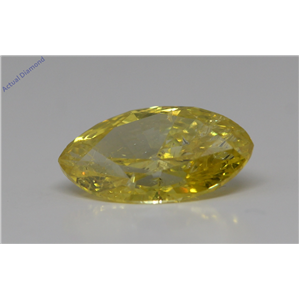Marquise Cut Loose Diamond (2 Ct,Fancy Canary Yellow(Irradiated) Color,Si1(Enhanced) Clarity) IGL Certified