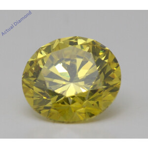 Round Natural Mined Loose Diamond (1.27 Ct Fancy Intense Yellow(Irradiated) Vs1(Enhanced) Clarity) Igl