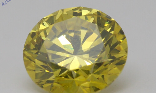 Round Natural Mined Loose Diamond (1.27 Ct Fancy Intense Yellow(Irradiated) Vs1(Enhanced) Clarity) Igl