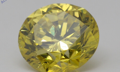 Round Natural Mined Loose Diamond (1.51 Ct Fancy Intense Yellow(Irradiated) Si1(Enhanced) Clarity) Igl