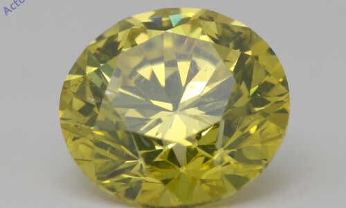 Round Natural Mined Loose Diamond (2.01 Ct Yellow(Irradiated) Si1(Enhanced Drilled) Clarity) Igl