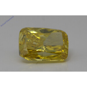 Cushion Natural Mined Loose Diamond (1.9 Ct Fancy Intense Yellow(Irradiated) Vs2(Enhanced) Clarity) Igl