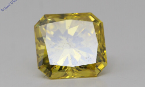 Radiant Natural Mined Loose Diamond (1.33 Ct Intense Yellow(Irradiated) Vs2(Enhanced) Clarity) Igl