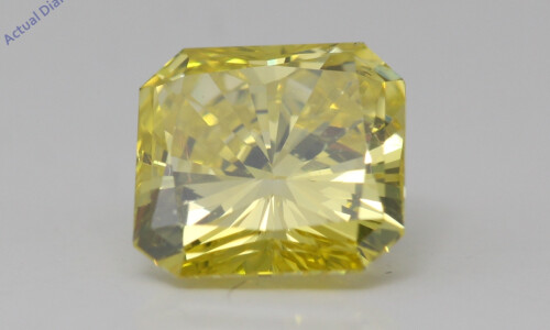 Radiant Natural Mined Loose Diamond (1.4 Ct Fancy Intense Yellow(Irradiated) Vs2(Enhanced) Clarity) Igl