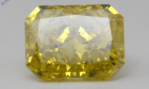 Radiant Natural Mined Loose Diamond (1.86 Ct Yellow(Irradiated) Si1(Enhanced Drilled) Clarity) Igl