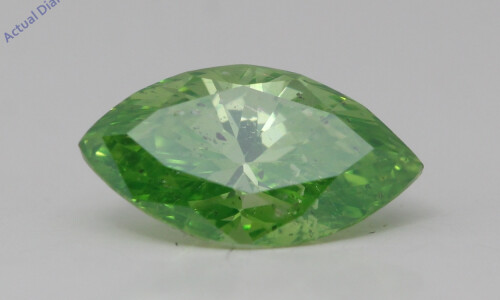 Marquise Natural Mined Loose Diamond (1 Ct Fancy Intense Green(Irradiated) Si1(Enhanced) Clarity) Igl
