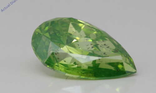 Pear Natural Mined Loose Diamond (2.05 Ct Green(Irradiated) Si1(Enhanced Drilled) Clarity) Igl