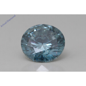 Round Natural Mined Loose Diamond (0.97 Ct Fancy Intense Blue(Irradiated) Si1(Enhanced) Clarity) Igl
