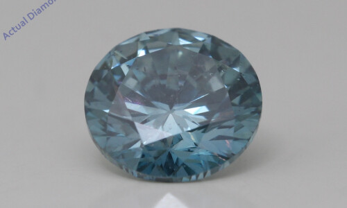 Round Natural Mined Loose Diamond (0.97 Ct Fancy Intense Blue(Irradiated) Si1(Enhanced) Clarity) Igl