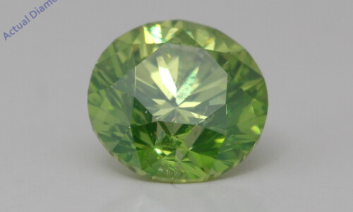 Round Natural Mined Loose Diamond (0.91 Ct Fancy Intense Green(Irradiated) Si1(Enhanced) Clarity) Igl