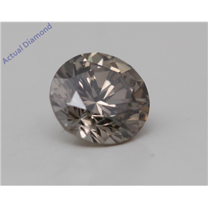 Round Cut Loose Diamond (0.25 Ct, Natural Fancy Dark Brown Color, SI2 Clarity) GIA Certified