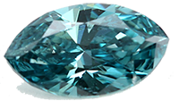 Marquise Cut Loose Diamond 0.95 Ct Blue Color Irradiated VS2 IGL Certified