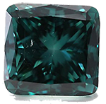 Loose Blue Radiant Cut Diamond