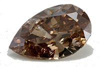 Pear Cut Loose Diamond 1 Ct Natural Brown Color I1 Clarity