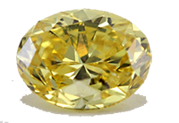 Oval Cut Loose Diamond 0.27 Ct Fancy Vivid Yellow Color SI2 Clarity GIA Certified