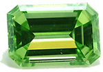 Green color treated emerald diamond
