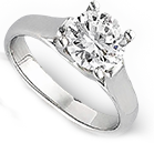 Brilliant round cut diamond engagement ring