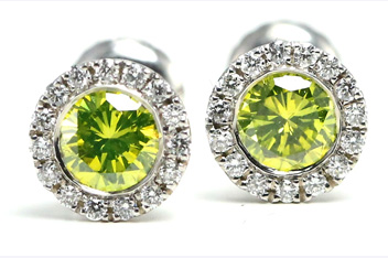 Green Color Enhanced Diamond Jewelry