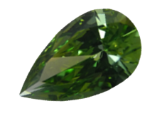 Fancy Color Treated Green Pear Shaped Diamond, VS1 Clarity, 1.55 Carat
